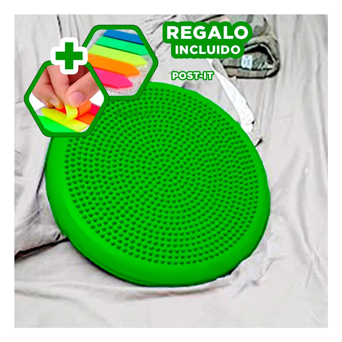 GENERICO - Pack6 Disco de Ejercicio en Verde Y+Banderitas Adhesivas