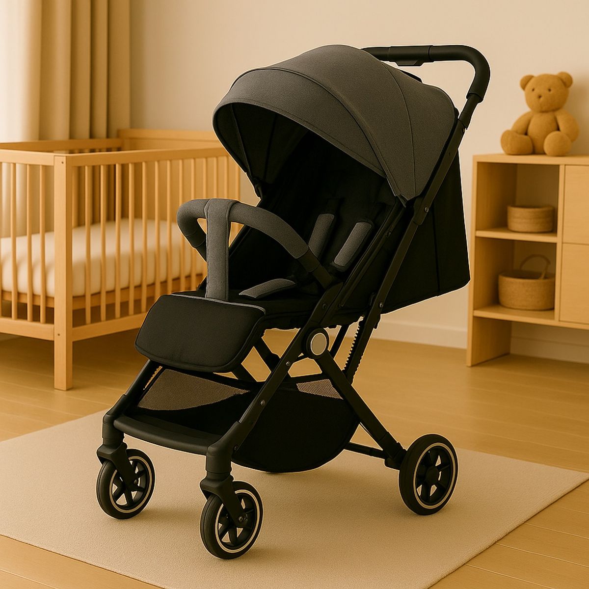 GENERICO - Coche de Paseo Ligero Plegable T301 Gris