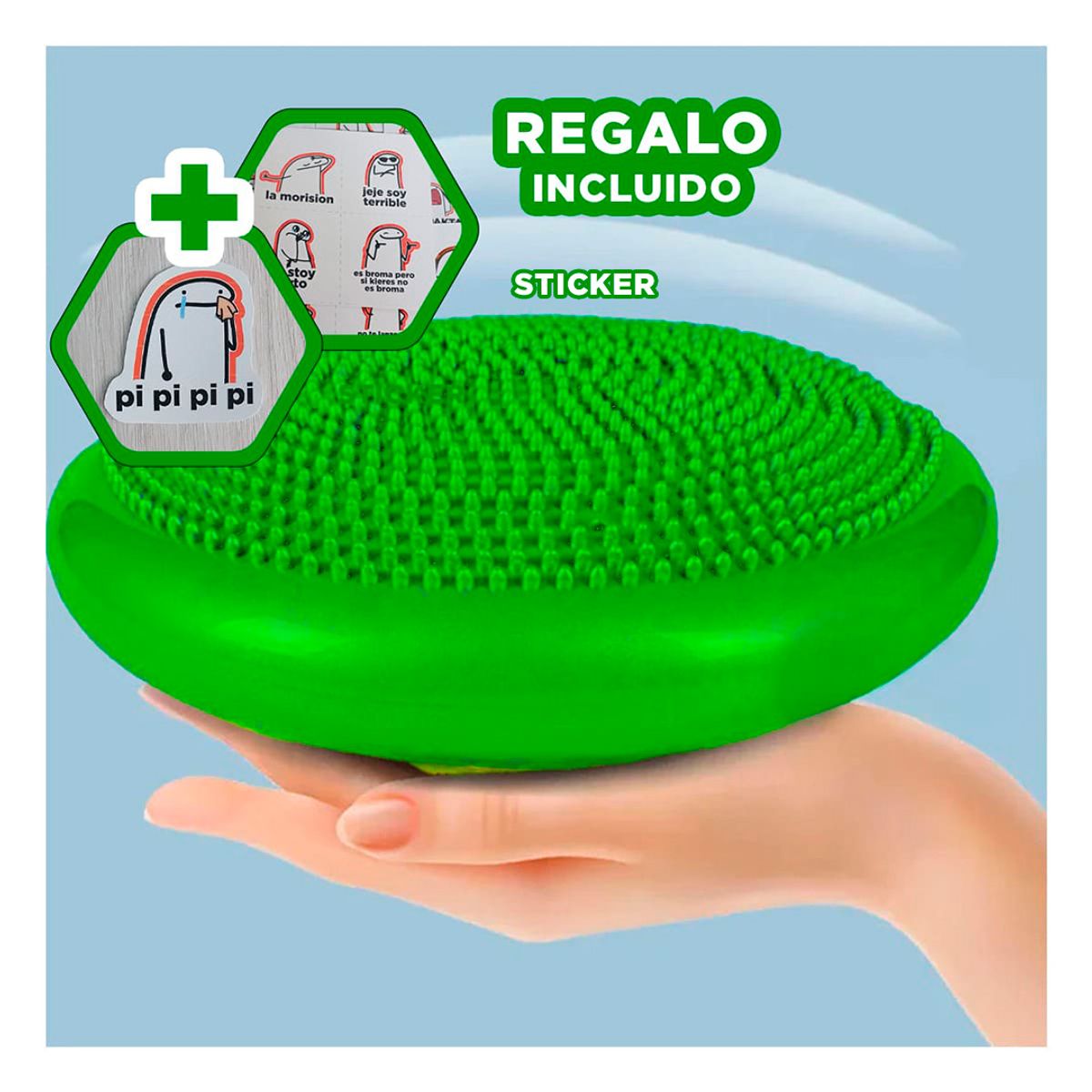 RYBIU IMPORT - Pack12 Soporte Comodo para Balance Verde Y+Regalo Stickers