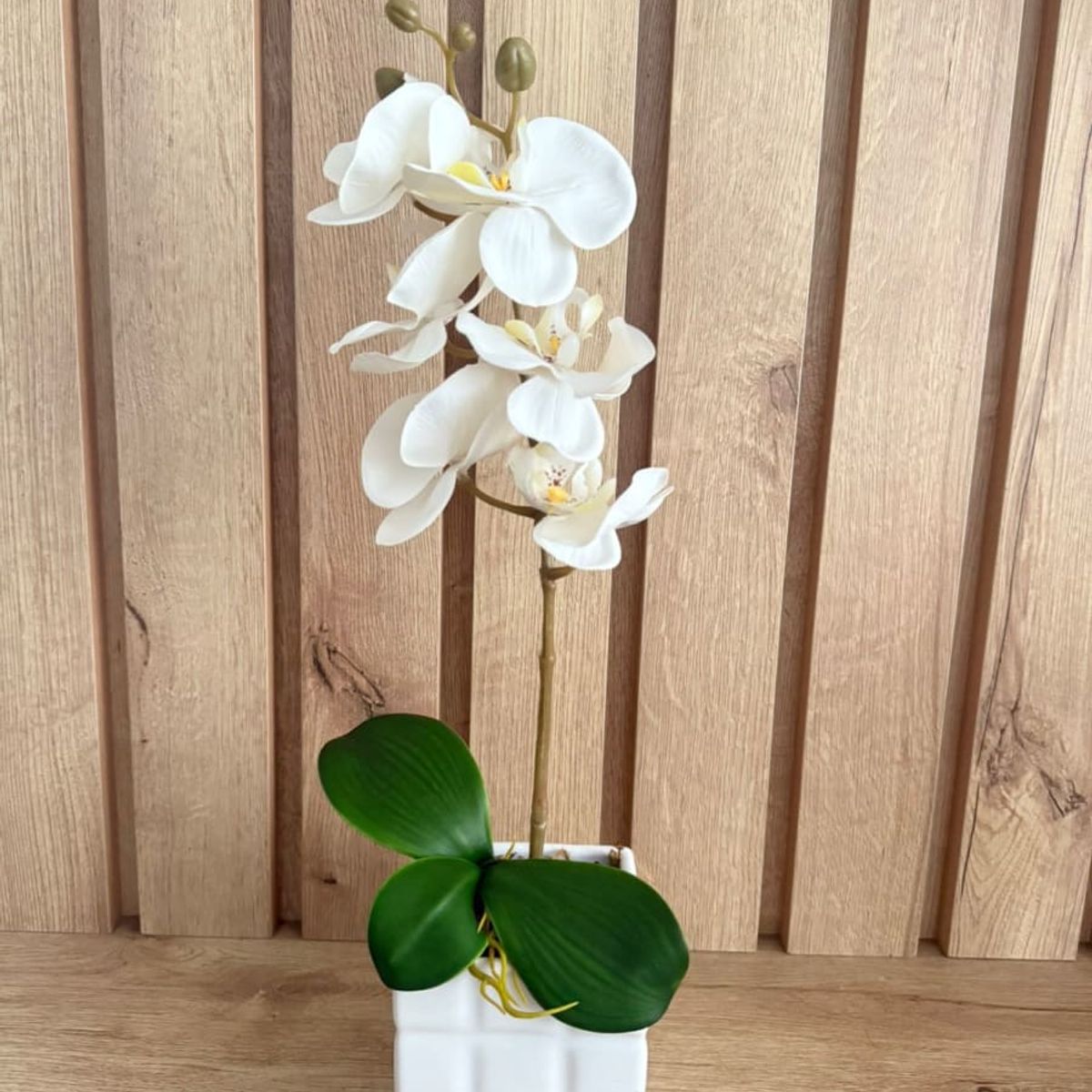 MAP DESIGN HOME - Arreglo Floral Orquidea Blanca Modern Artificial