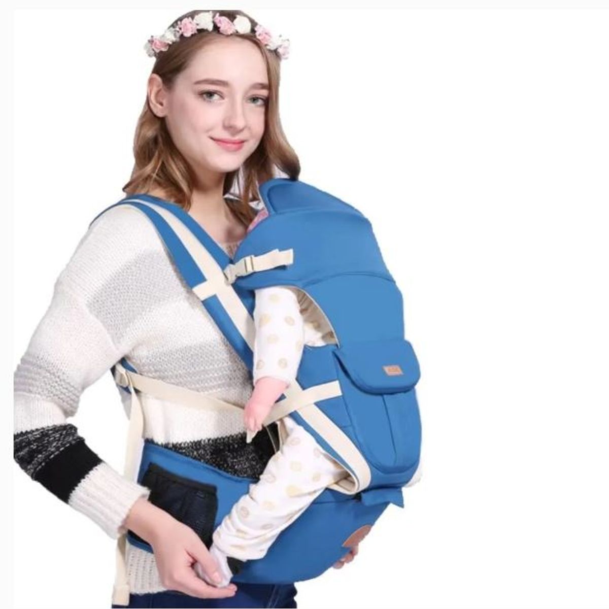 GENERICO - Canguro para Bebé 3 en 1 Ergonómico Multifuncional - Azul