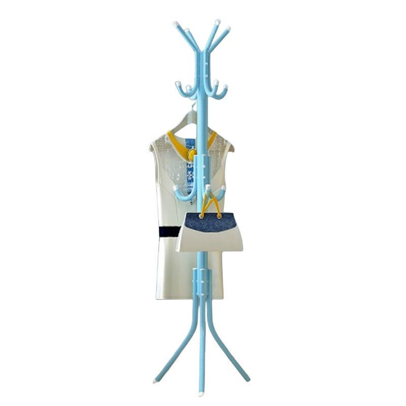 GENERICO - Perchero de pie metal organizador colgador estante 1.65 MT celeste