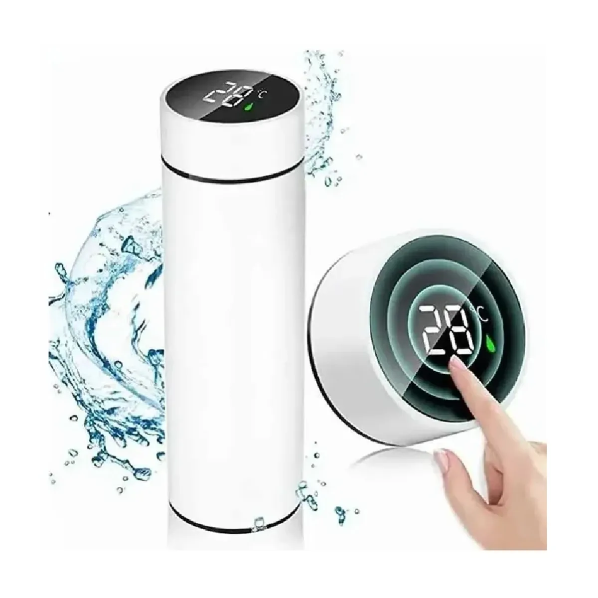 GENERICO - Termo Digital Inteligente Medidor de Temperatura 500ml color Blanco