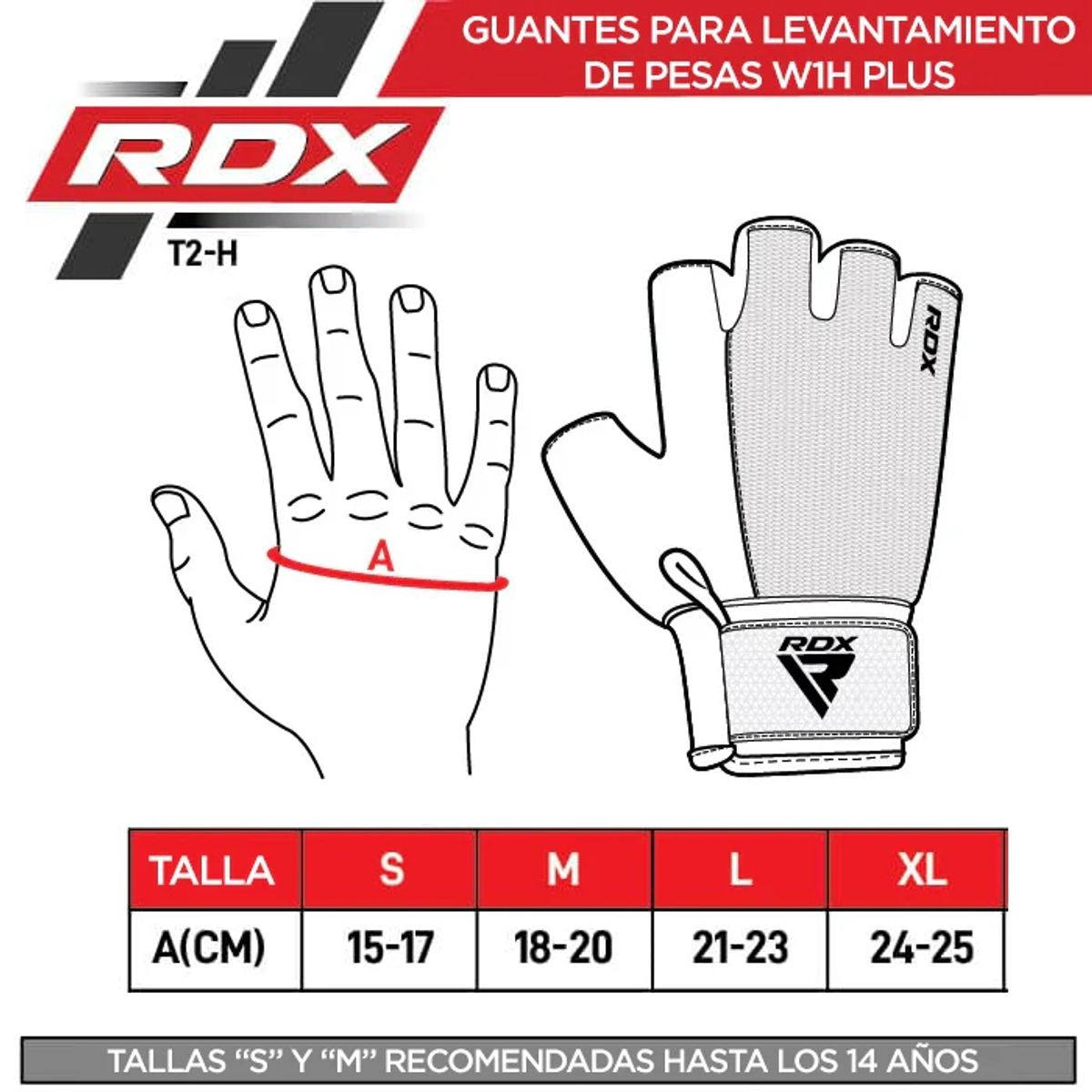 RDX - Guantes para Levantamiento de Pesas RDX W1H Gris- M