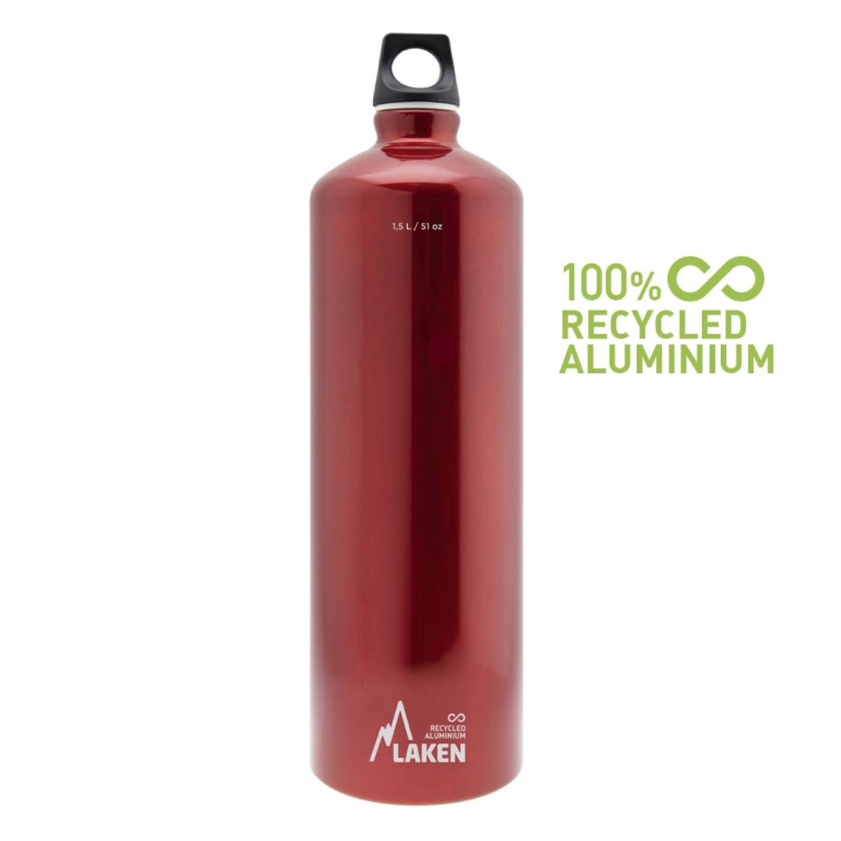LAKEN - BOTELLA ALUMINIO RECICLADO FUTURA 1 . 5L ROJO - LAKEN