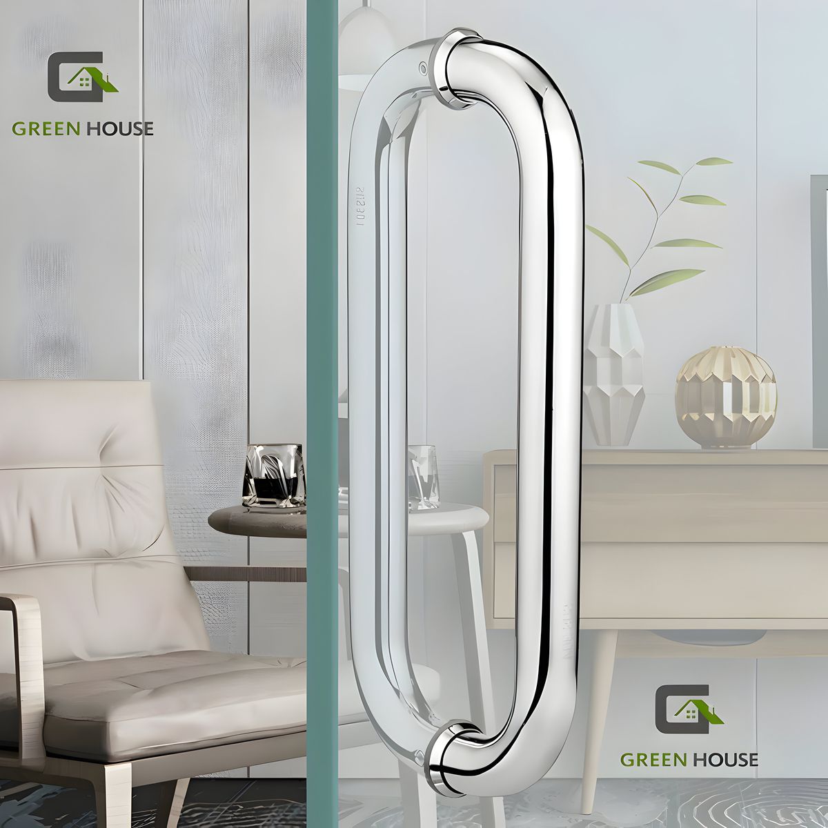 GREEN HOUSE - MANILLON - JALADOR - TIRADOR - C - ACERO INOXIDABLE BRILLANTE  43CM