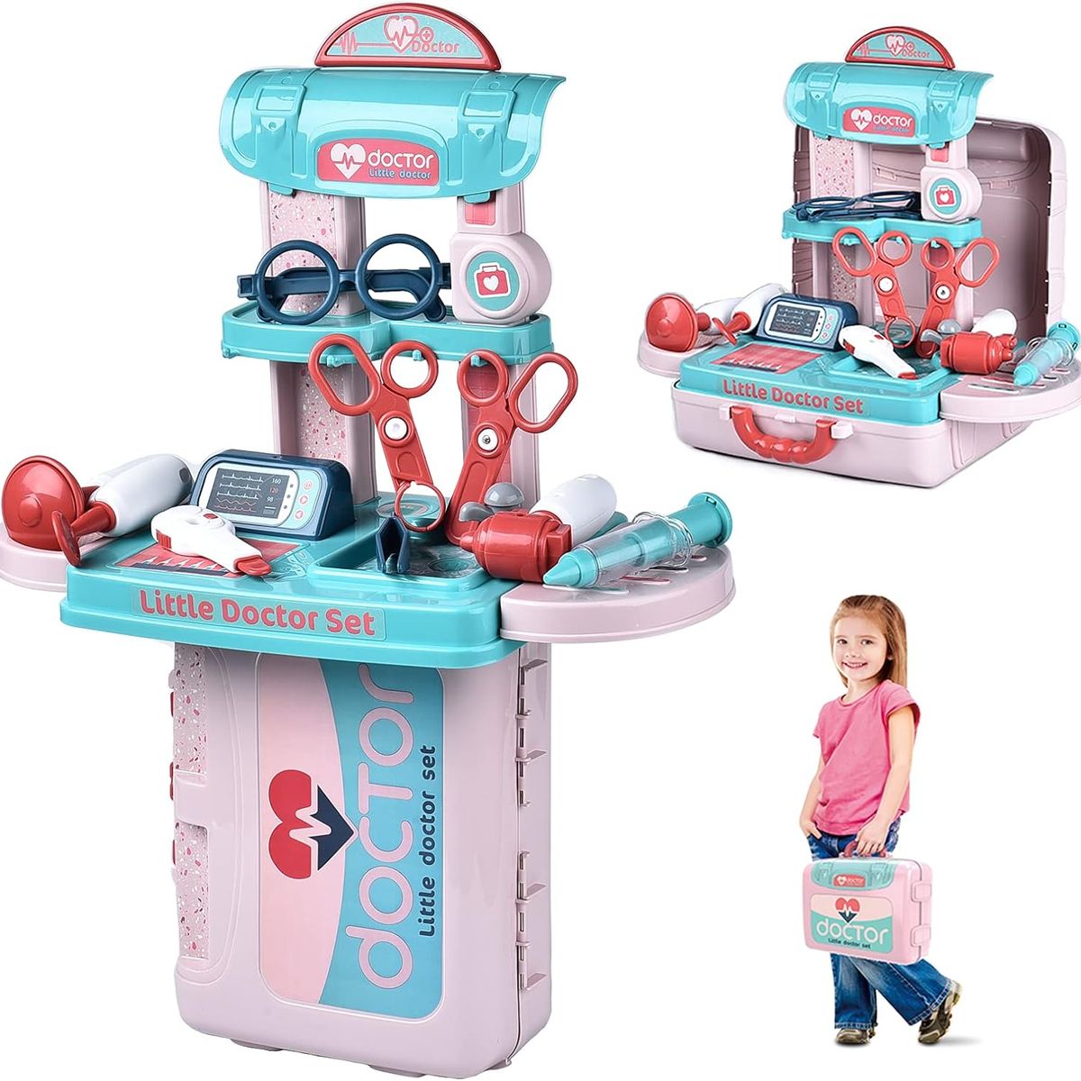 GENERICO - Juguete Maleta Set De Doctora 3 En 1 Con Accesorios Niñas