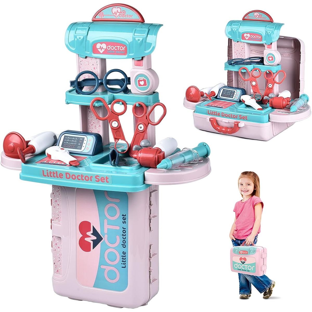 GENERICO - Juguete Maleta Set De Doctora 3 En 1 Con Accesorios Niñas