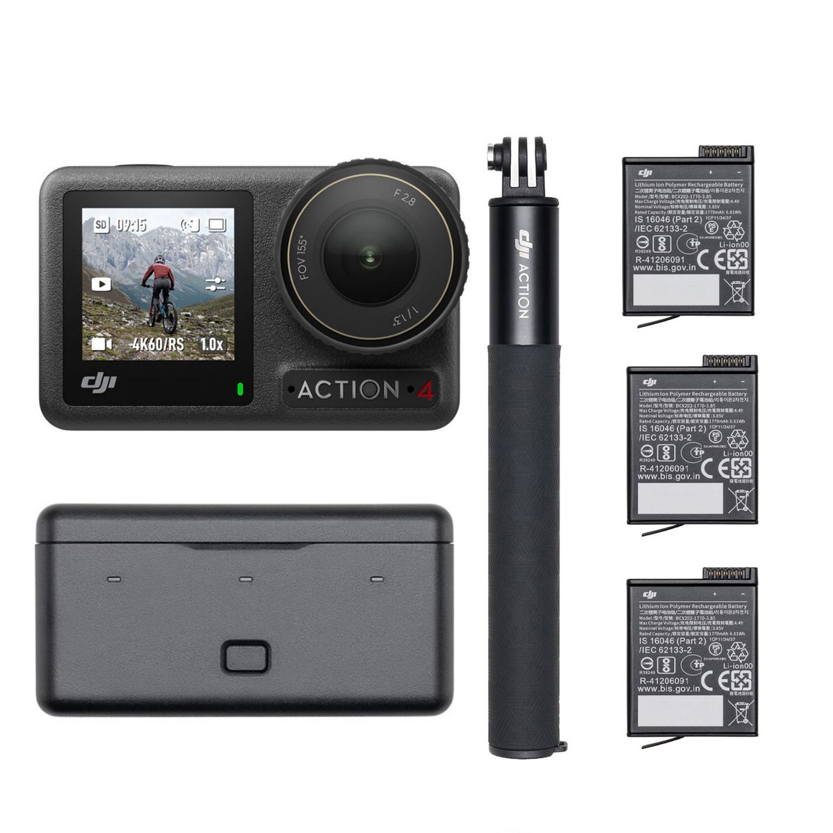 DJI - Cámara de acción DJI Pack Aventura Osmo Action 4