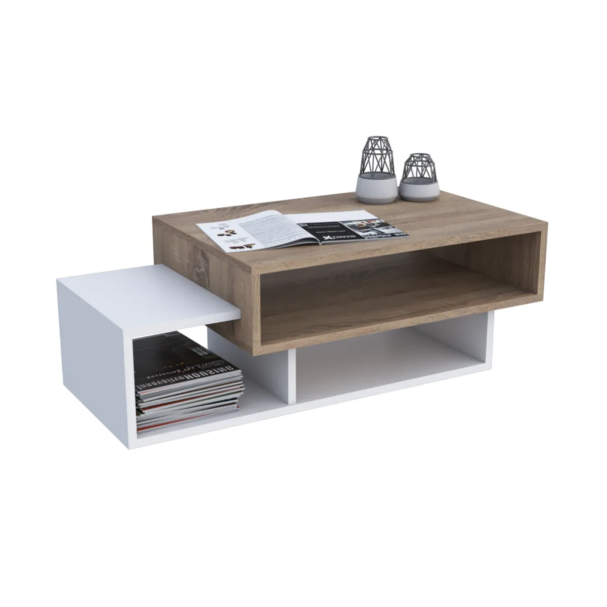 MUEBLES MACRUMO - Mesa de centro Doble altura