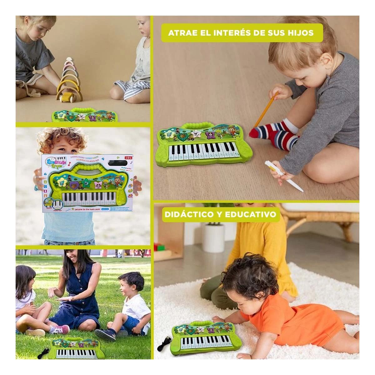 GENERICO - Pack6 Teclado para la Audicion en Verde Y+Regalo Stickers