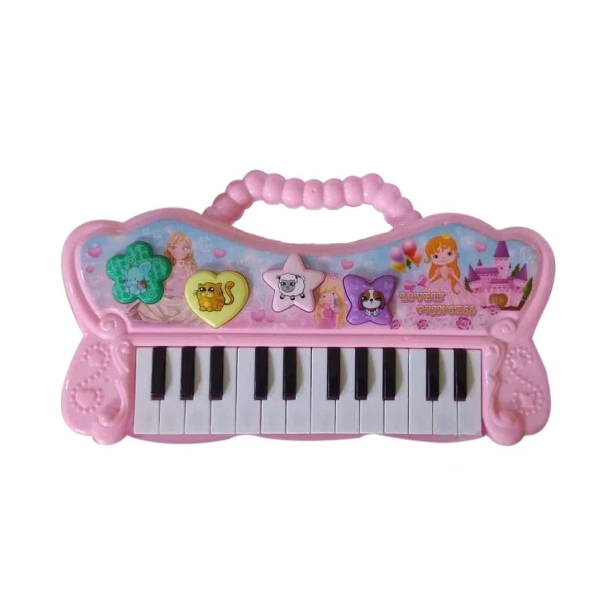 RYBIU IMPORT - Pack2 Teclado con Efecto de Sonido Rosa Y+Ligas de Regalo