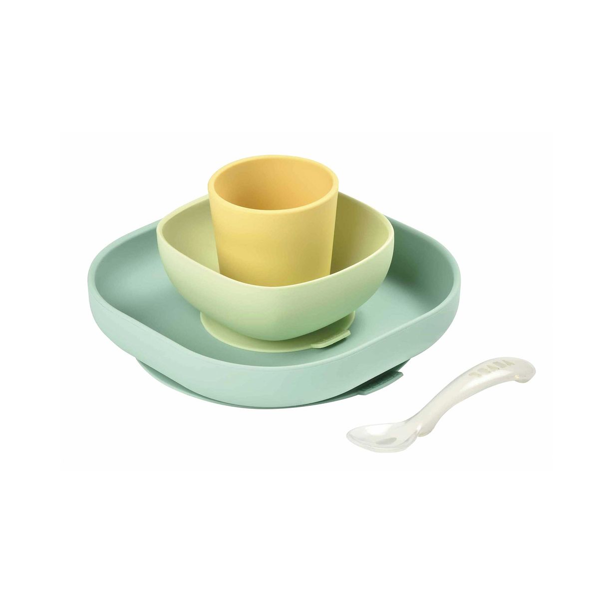 BEABA - SET DE VAJILLA 4 PIEZAS DE SILICONA BEABA