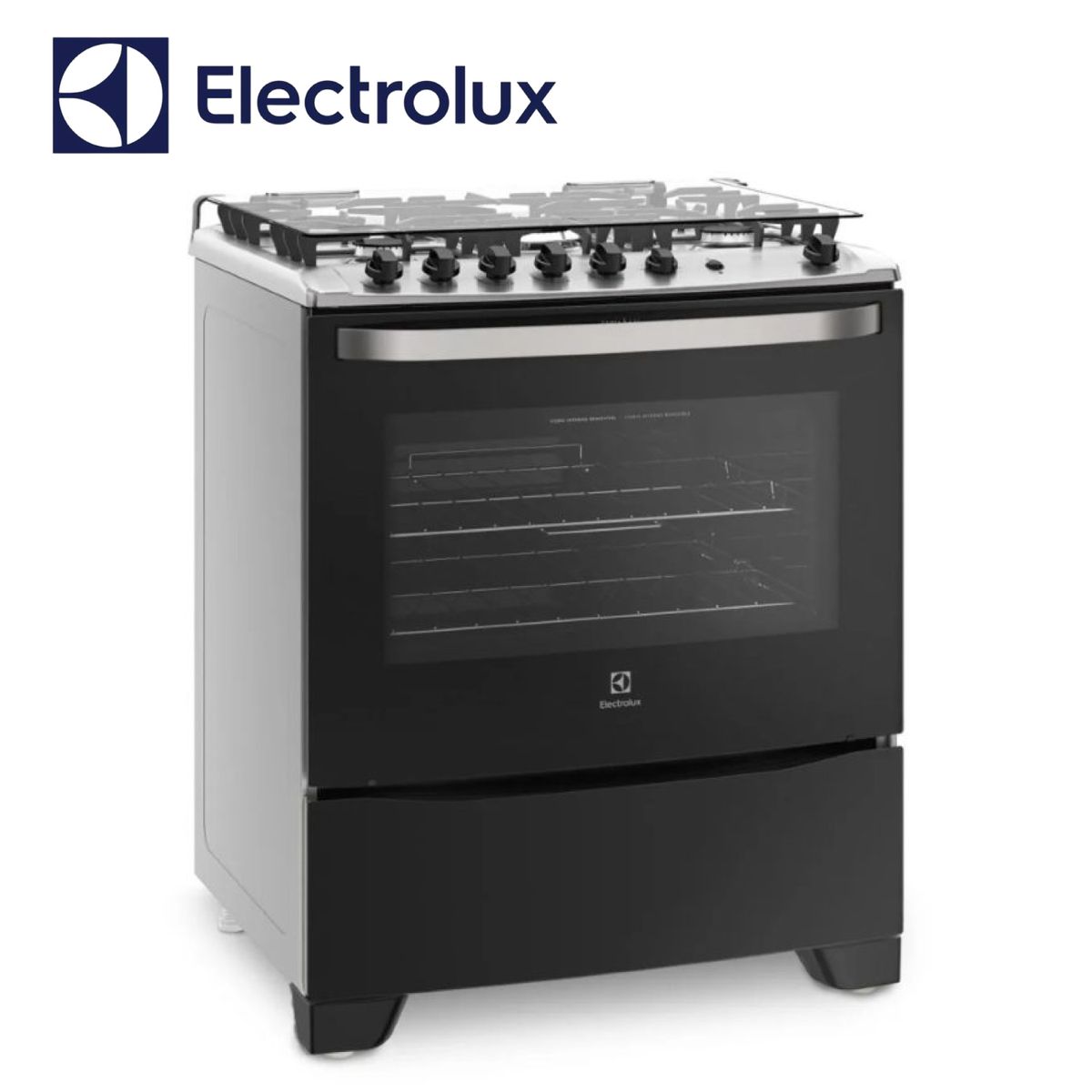 ELECTROLUX - COCINA A GAS 5 HORNILLAS TRIPLE LLAMA - 76USM - ELECTROLUX