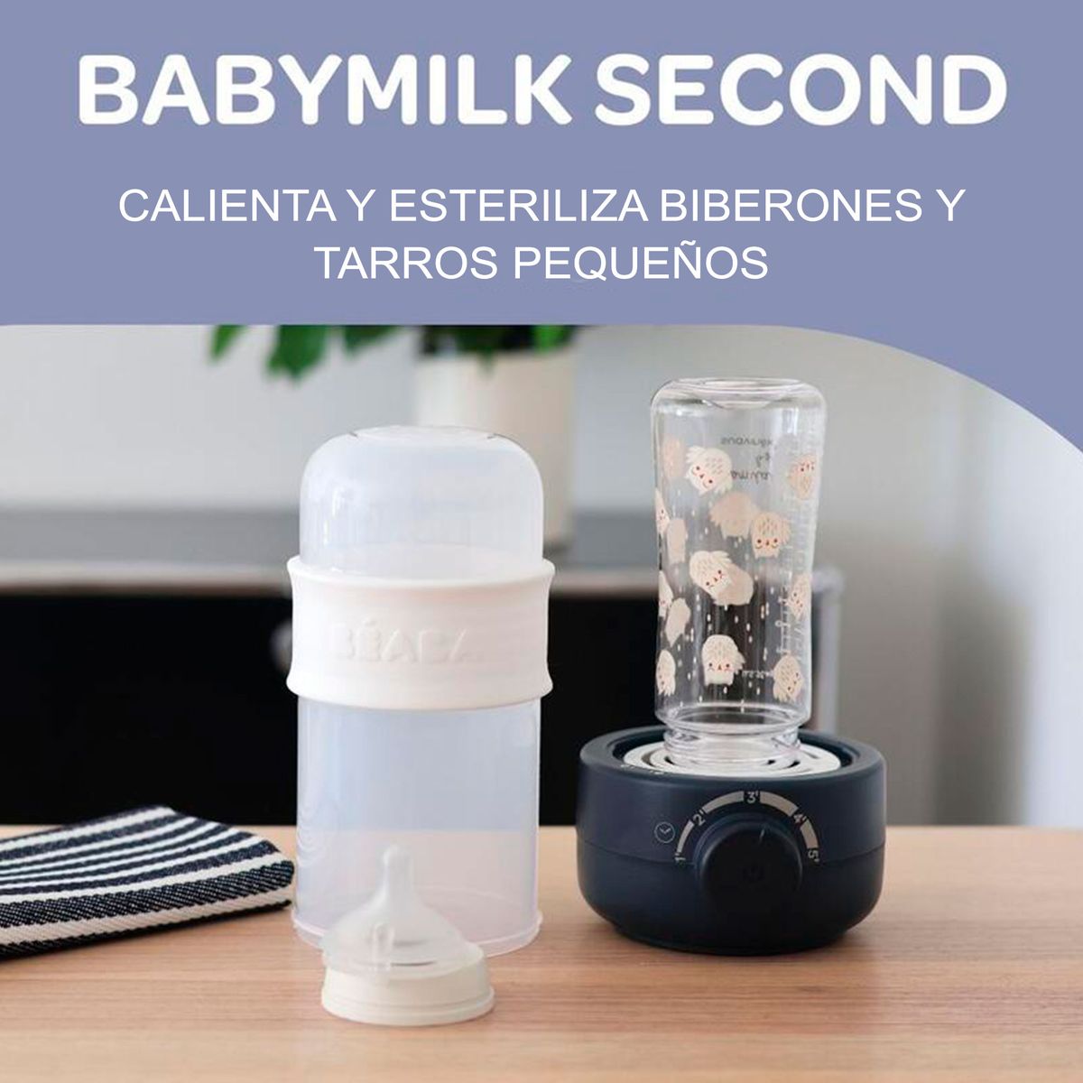 BEABA - CALENTADOR DE BIBERONES ELÉCTRICO BABYMILK NIGHT-BLUE BEABA