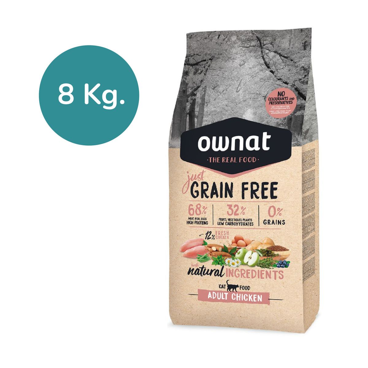 CAT OH - Ownat Just GF Adulto Pollo 8kg