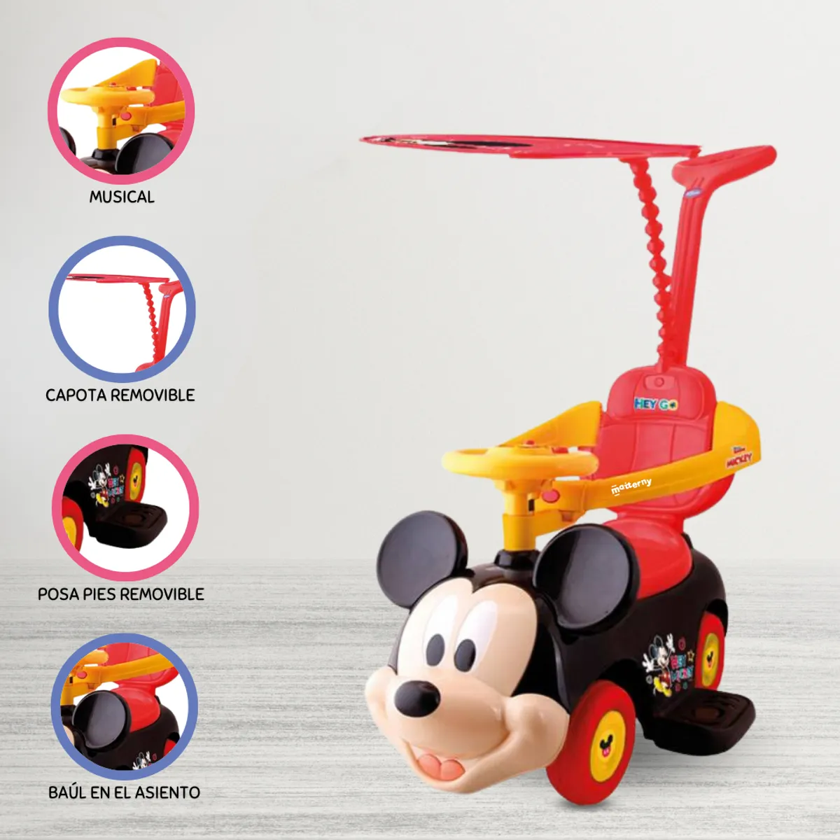 DISNEY - CORREPASILLOS «MICKEY MOUSE» 2 EN 1 Red