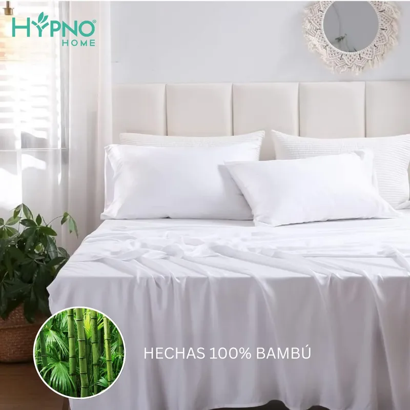 HYPNO HOME - Juego de Sábanas Hypno Hecha 100% bambú