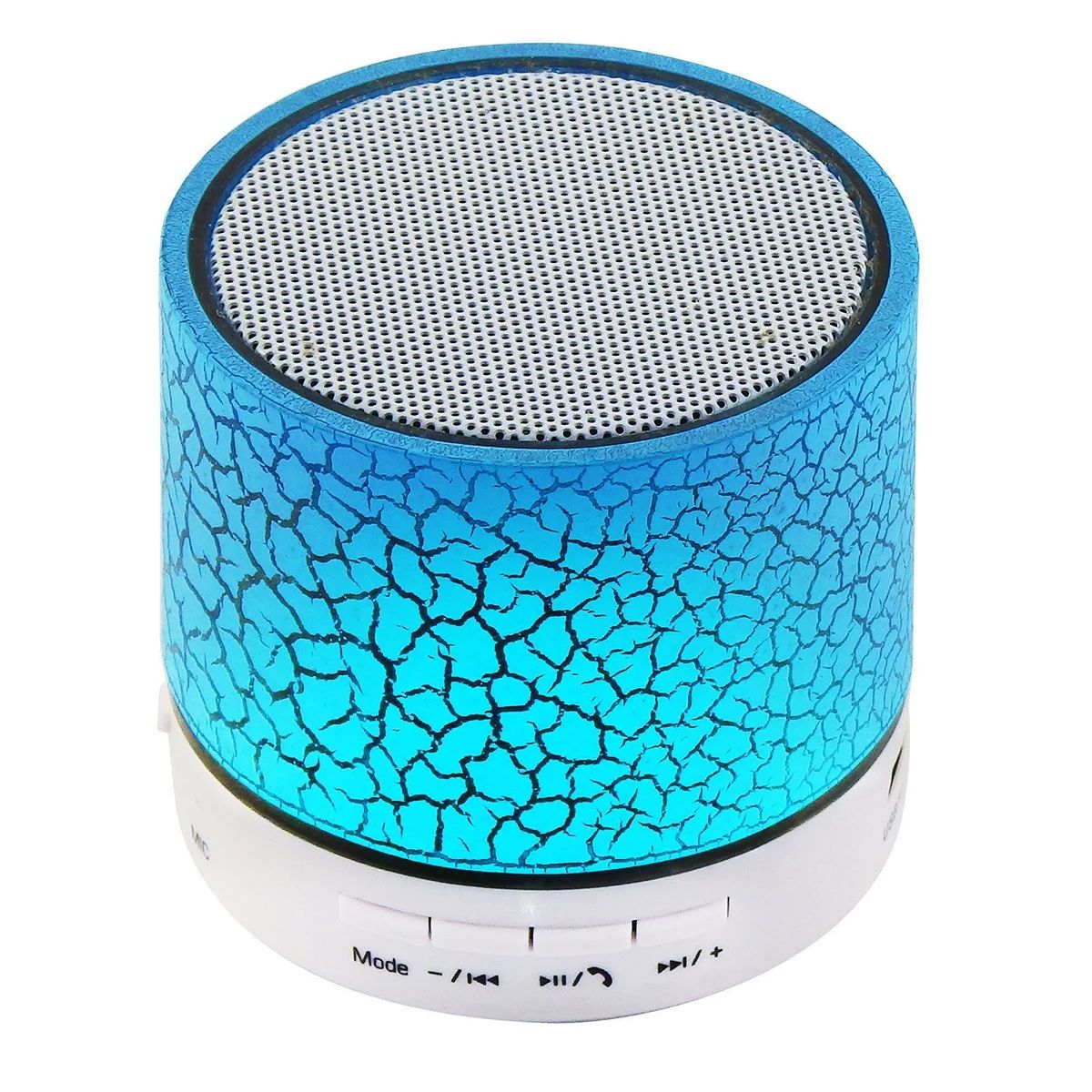 GENERICO - MINI PARLANTE CON LUCES SPEAKER CELESTE