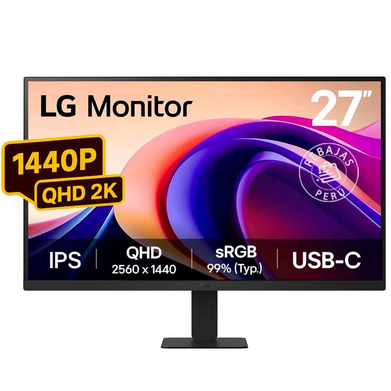 LG - Monitor LG 27U631A-B 27” QHD IPS 100Hz con HDR10 y USB-C 15W