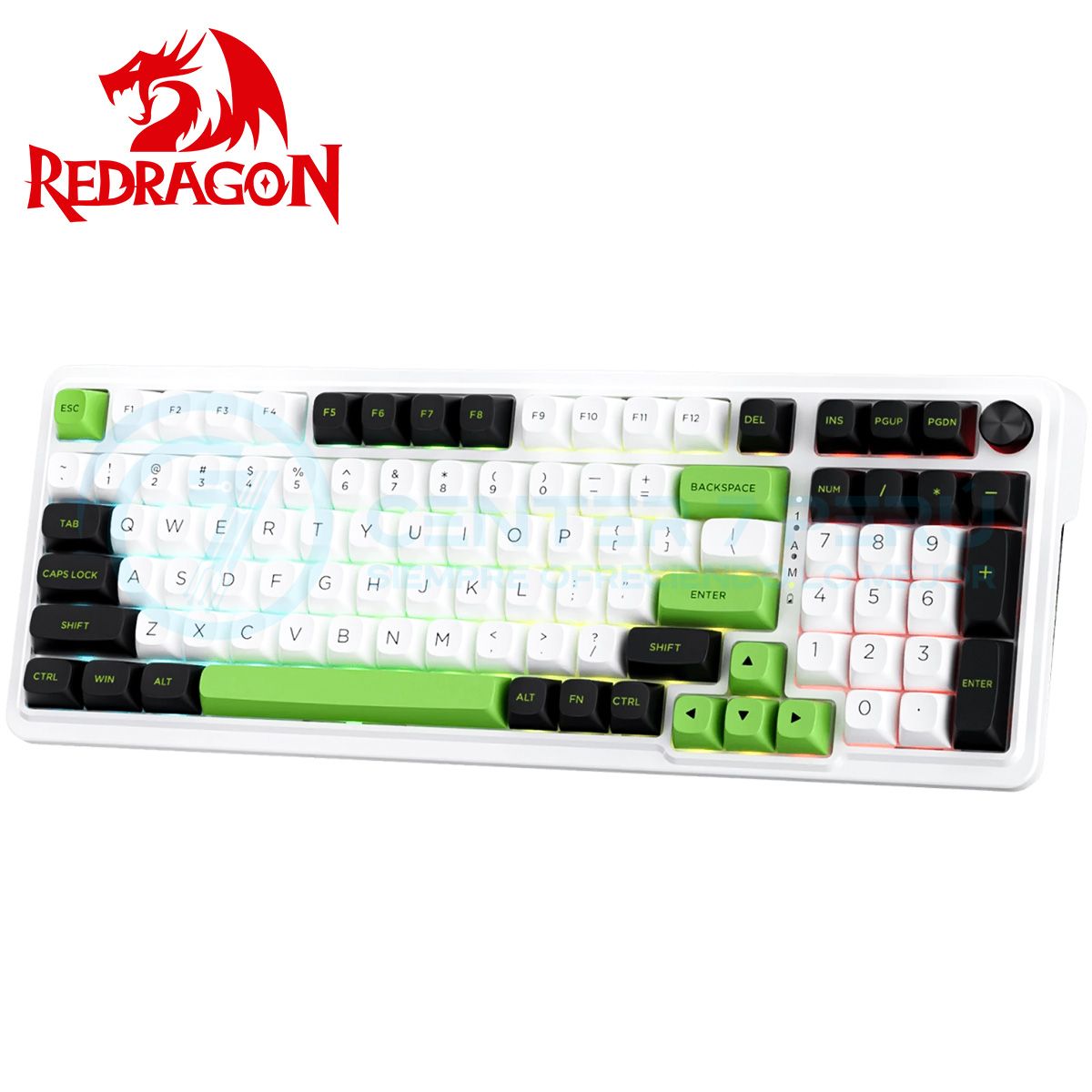 REDRAGON - Teclado Redragon EISA K686WGB-RGB-MAX Wireless English Green