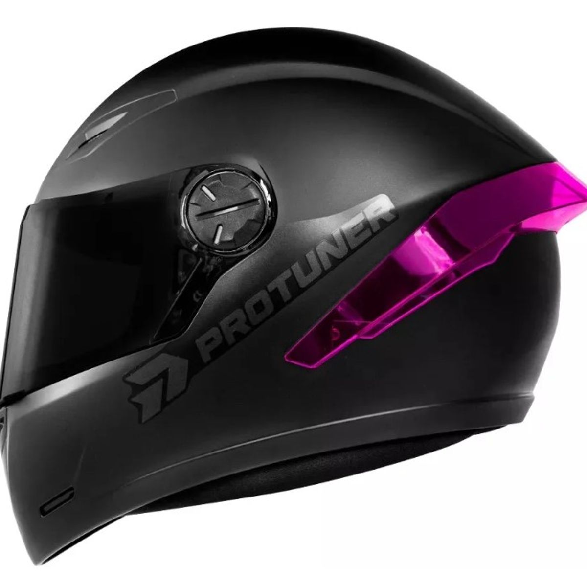PROTUNER - CASCO PROTUNER 501SP SOLID NEGMAT ALERON FUCSIA TALLA M