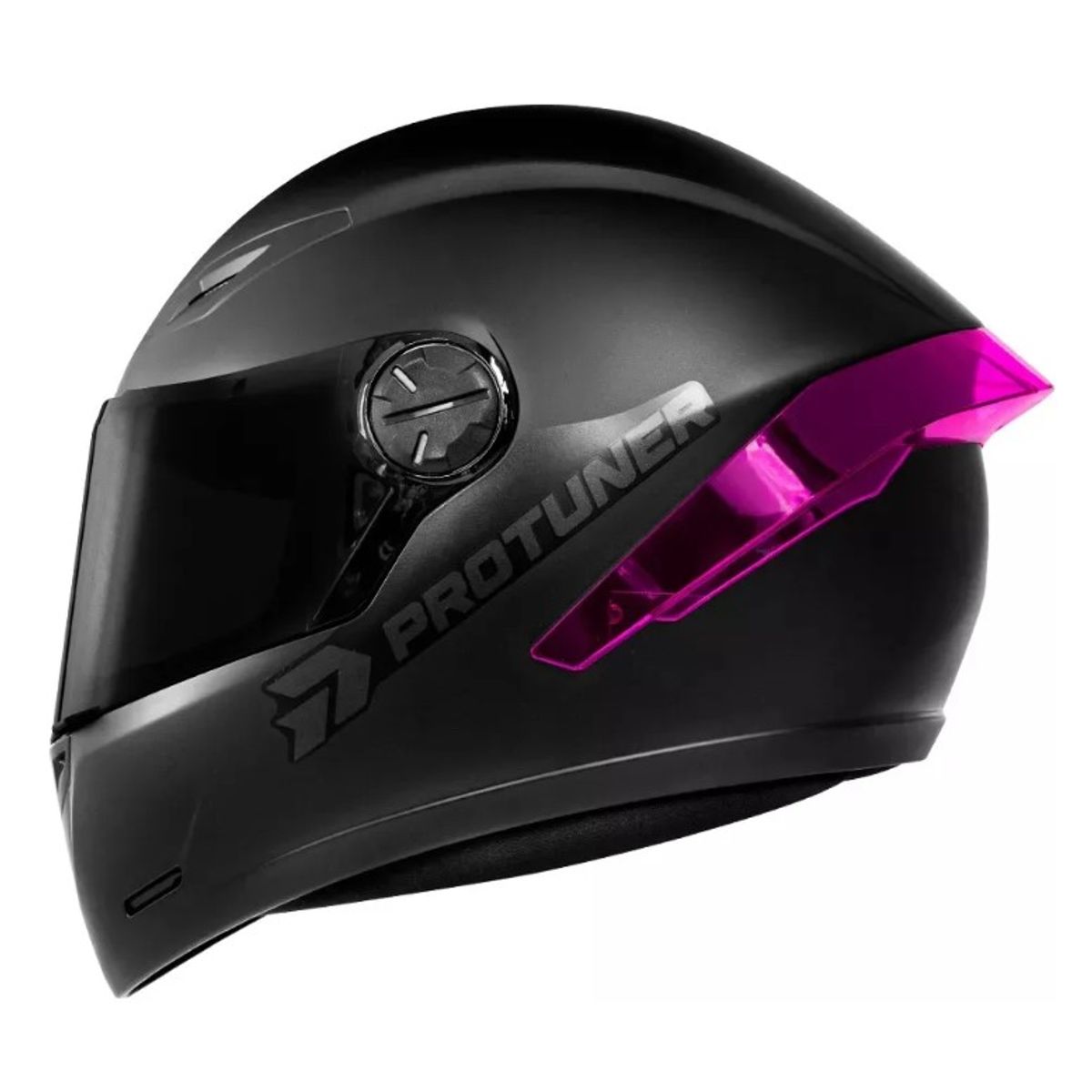 PROTUNER - CASCO PROTUNER 501SP SOLID NEGMAT ALERON FUCSIA TALLA M