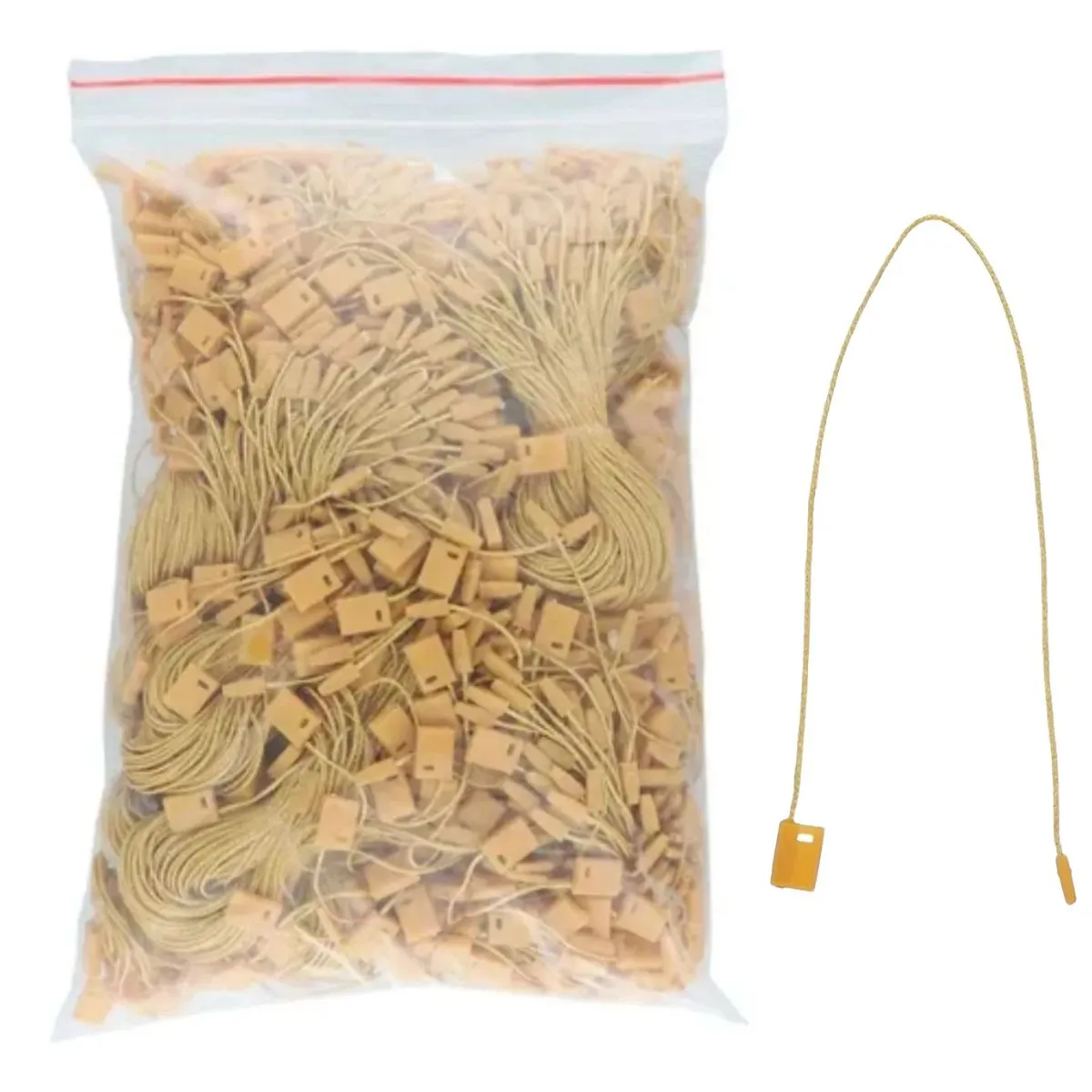 GENERICO - Hilo Cordon 1000 Pita Manual Etiquetas Ropa Precinto Dorado