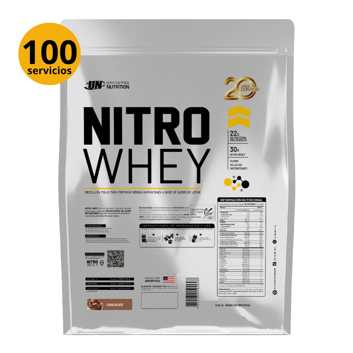UNIVERSE NUTRITION - NITROWHEY DE 3kg VAINILLA - PROTEÍNA WHEY