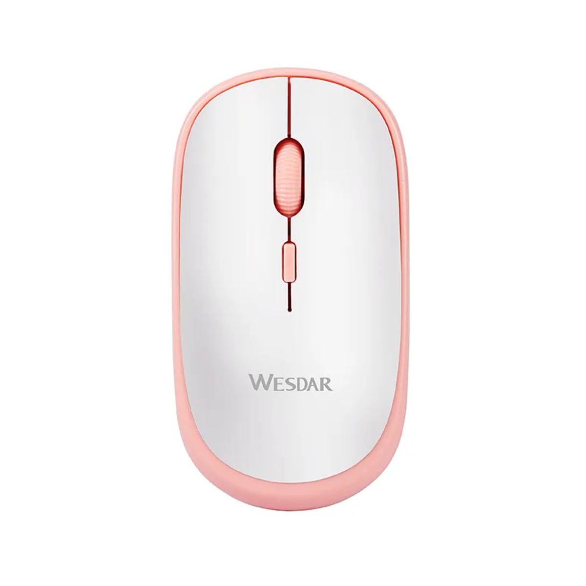 WESDAR - Wesdar - Mouse de oficina inalámbrico X63 - Blanco y Rosa
