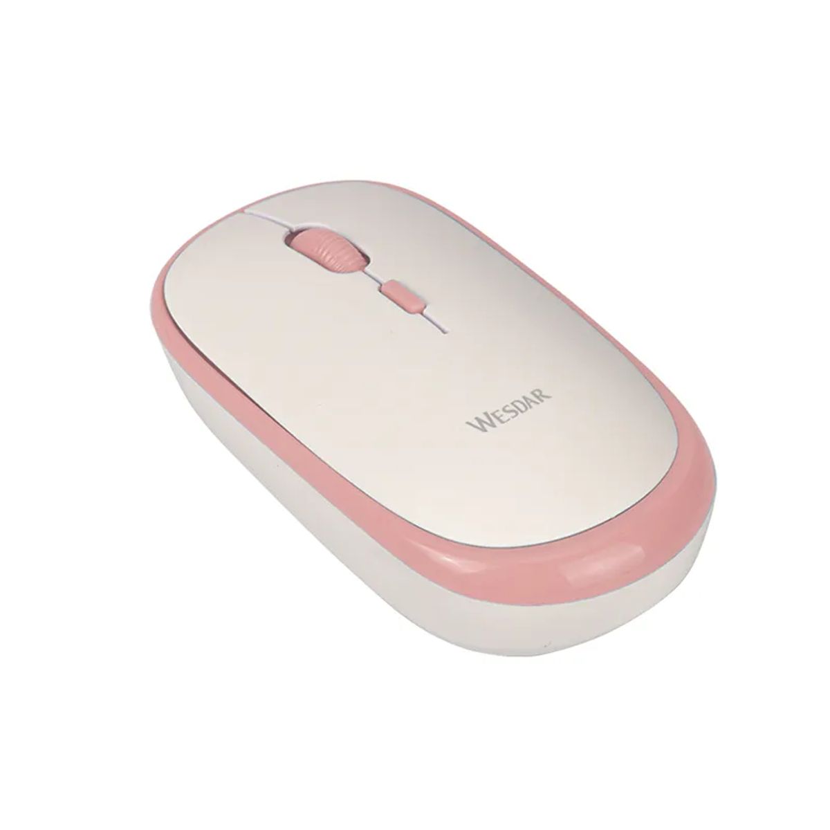 WESDAR - Wesdar - Mouse de oficina inalámbrico X63 - Blanco y Rosa