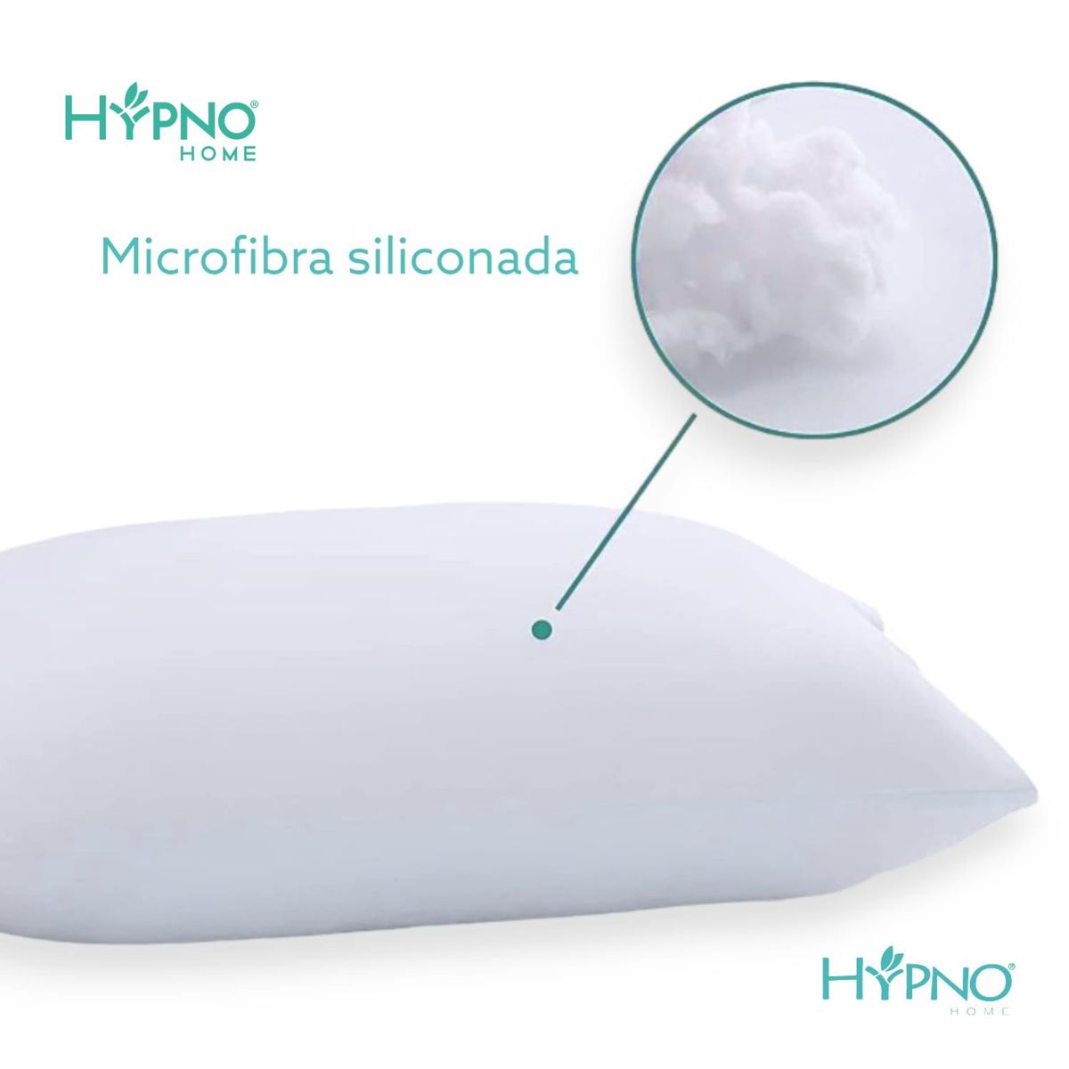 HYPNO HOME - Pack x4 Almohadas 50x70cm Microfibra Siliconada 1200g cu