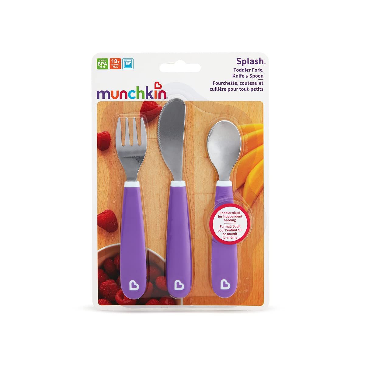 MUNCHKIN - Set De Cubiertos De Entrenamiento Morado Munchkin