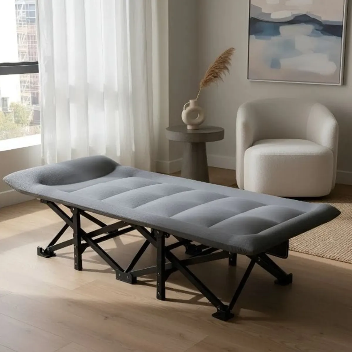 GENERICO - Cama Portátil Plegable 4 Niveles ajustable con bolsa de transporte