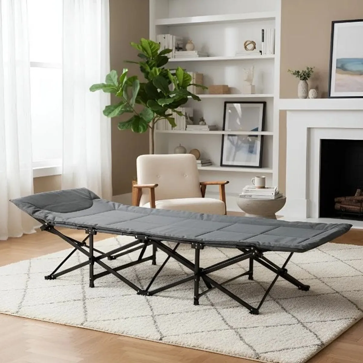 GENERICO - Cama Portátil Plegable 4 Niveles ajustable con bolsa de transporte