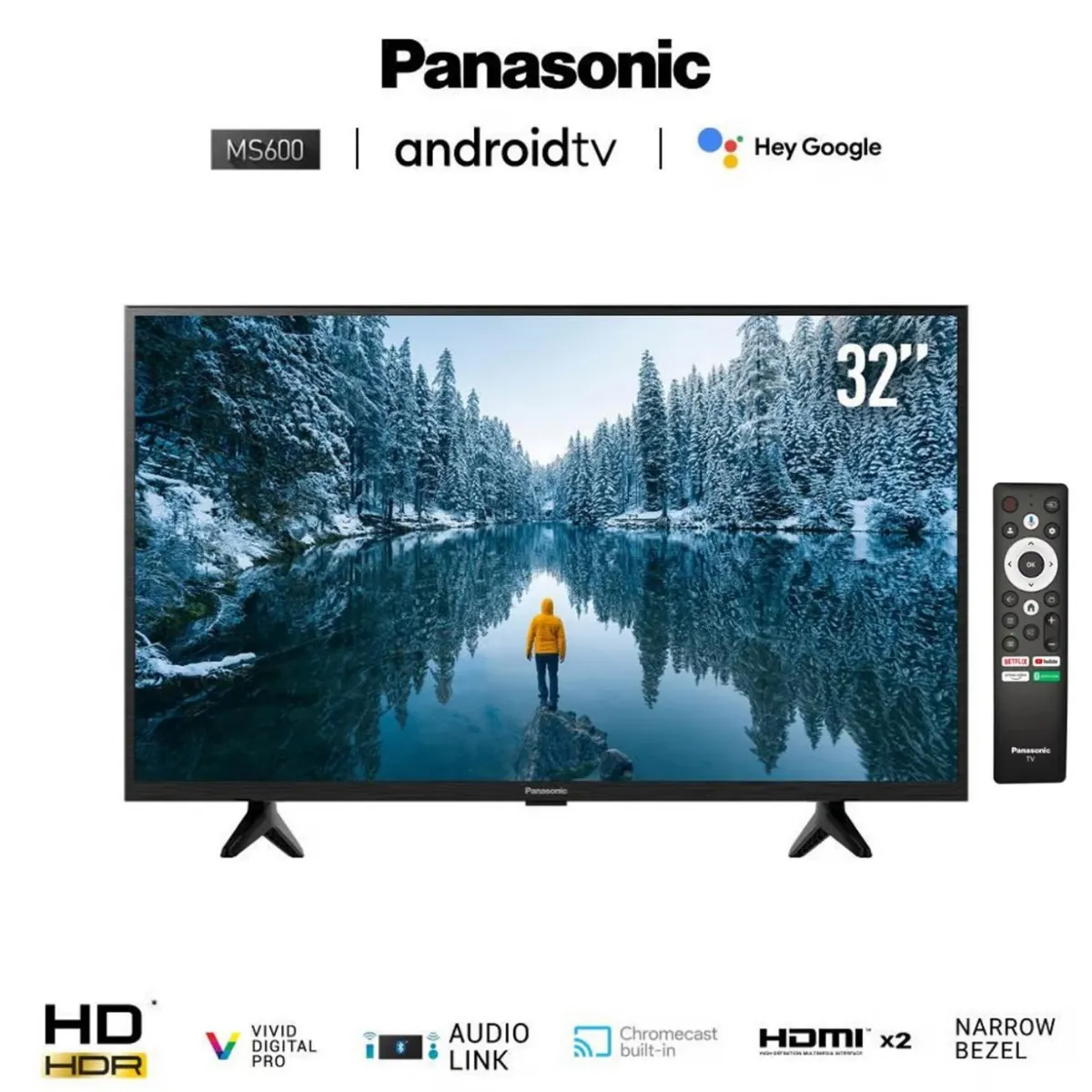 PANASONIC - Televisor Panasonic TC-32MS600P 32 pulgadas HD Smart Google TV