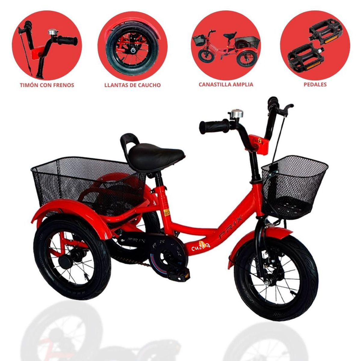BABY GO - Triciclo Chavo con Cadena BABYGO «CADENA» Red