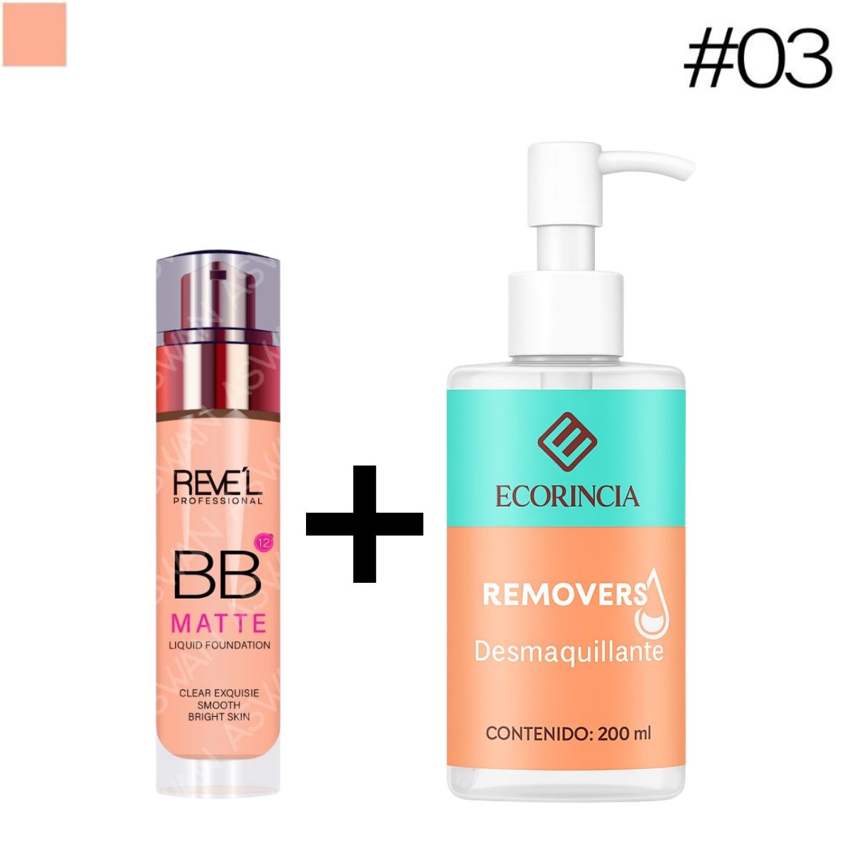 GENERICO - Pack BB Matte Liquid 03 REVEL + Removedor 200 ml