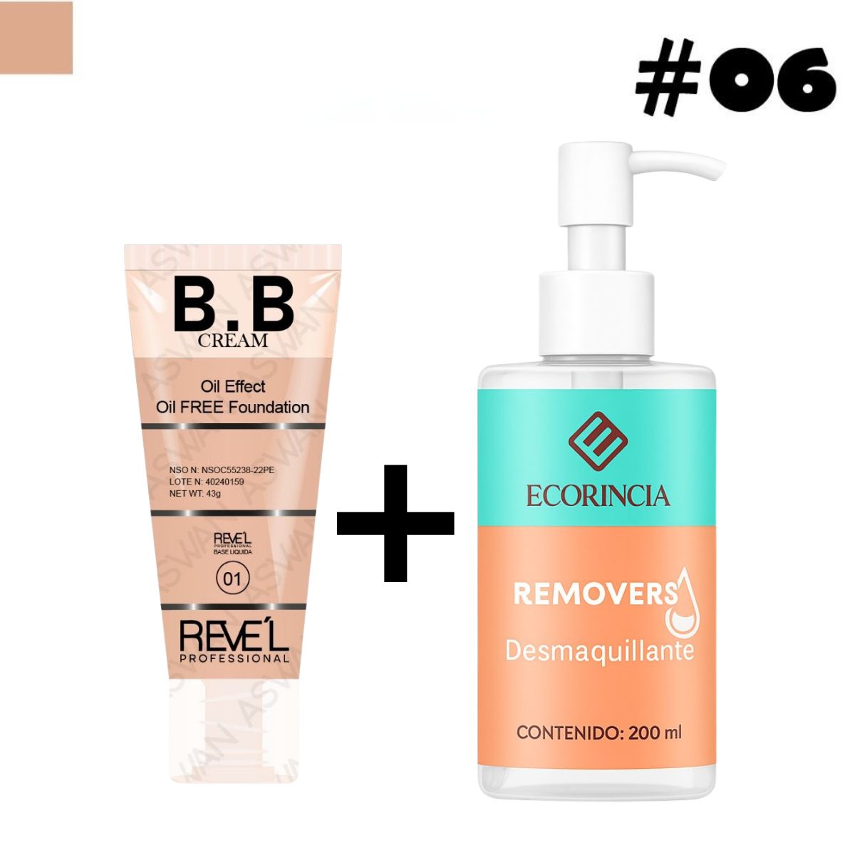 GENERICO - Pack BB Cream  Matte 06 REVEL + Removedor Ecorincia 200 ml