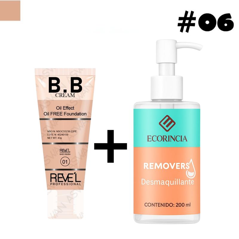 GENERICO - Pack BB Cream  Matte 06 REVEL + Removedor Ecorincia 200 ml