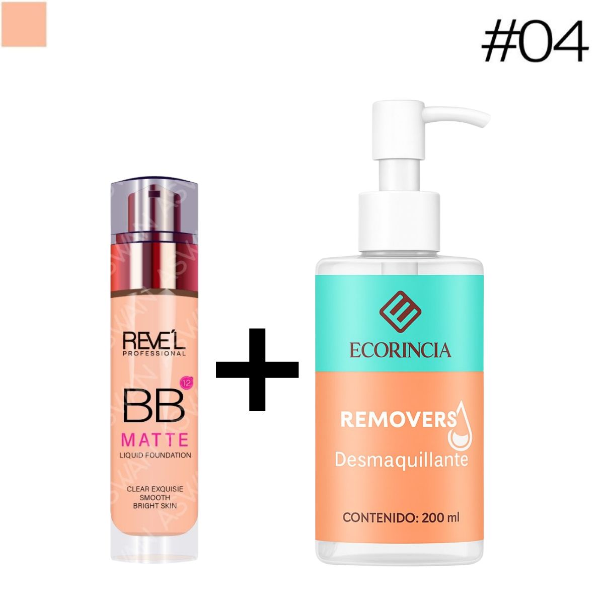 GENERICO - Pack BB Matte Liquid 04 REVEL + Removedor Ecorincia 200 ml
