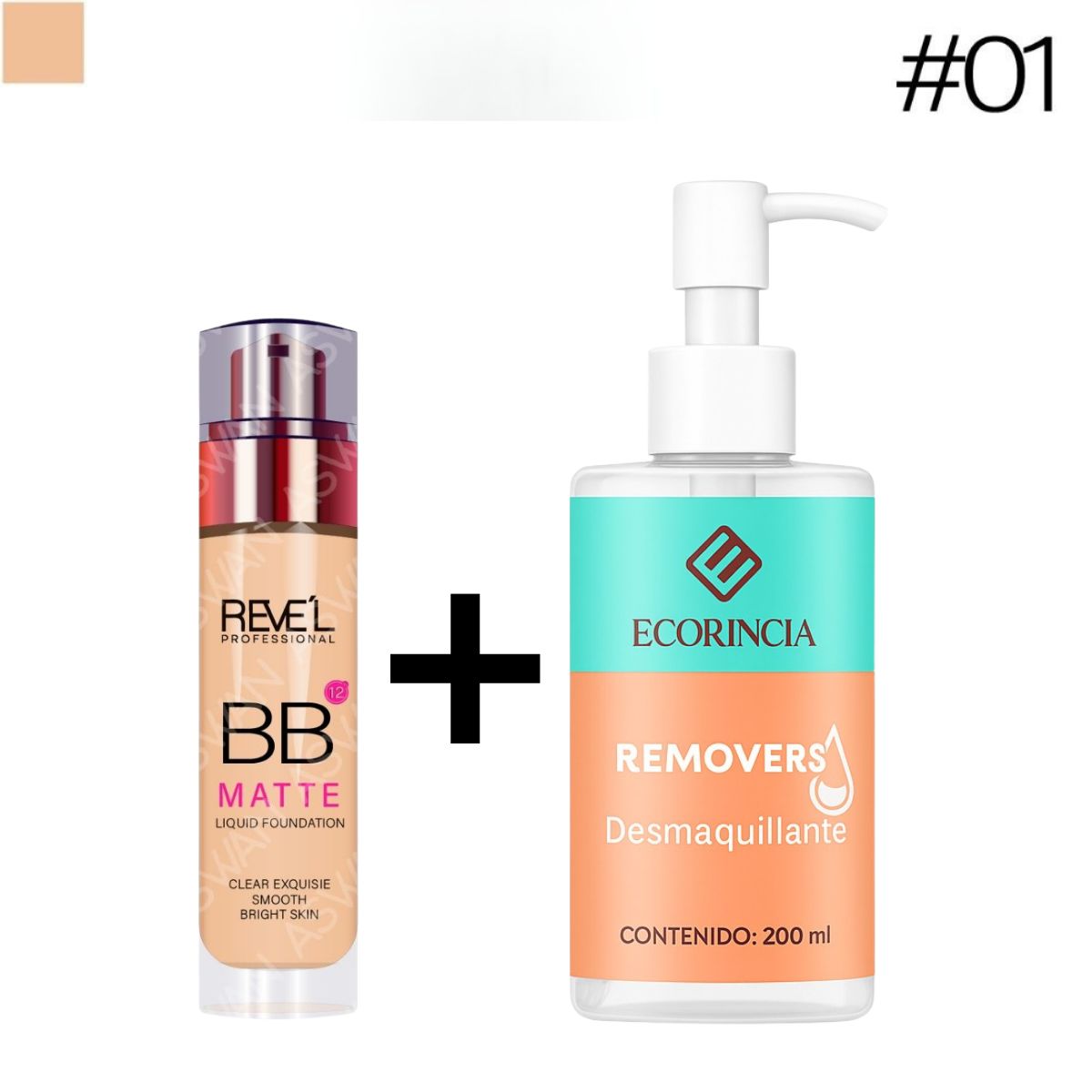 GENERICO - Pack BB Matte Liquid 01 REVEL + Removedor Ecorincia 200 ml
