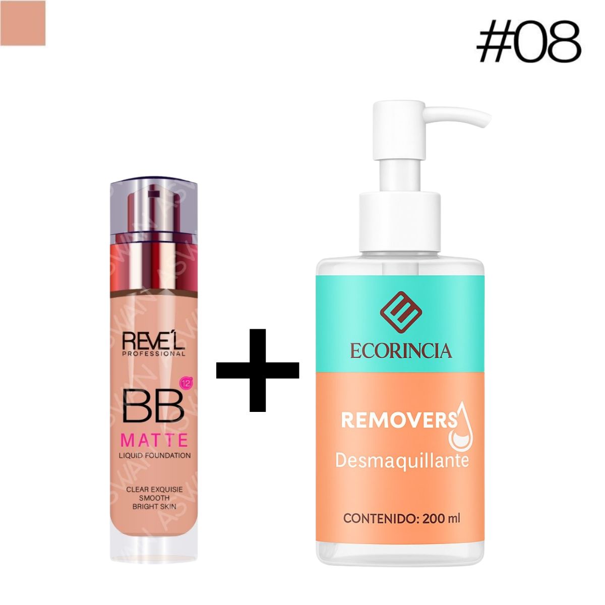 GENERICO - Pack BB Matte Liquid 08 REVEL + Removedor Ecorincia 200 ml