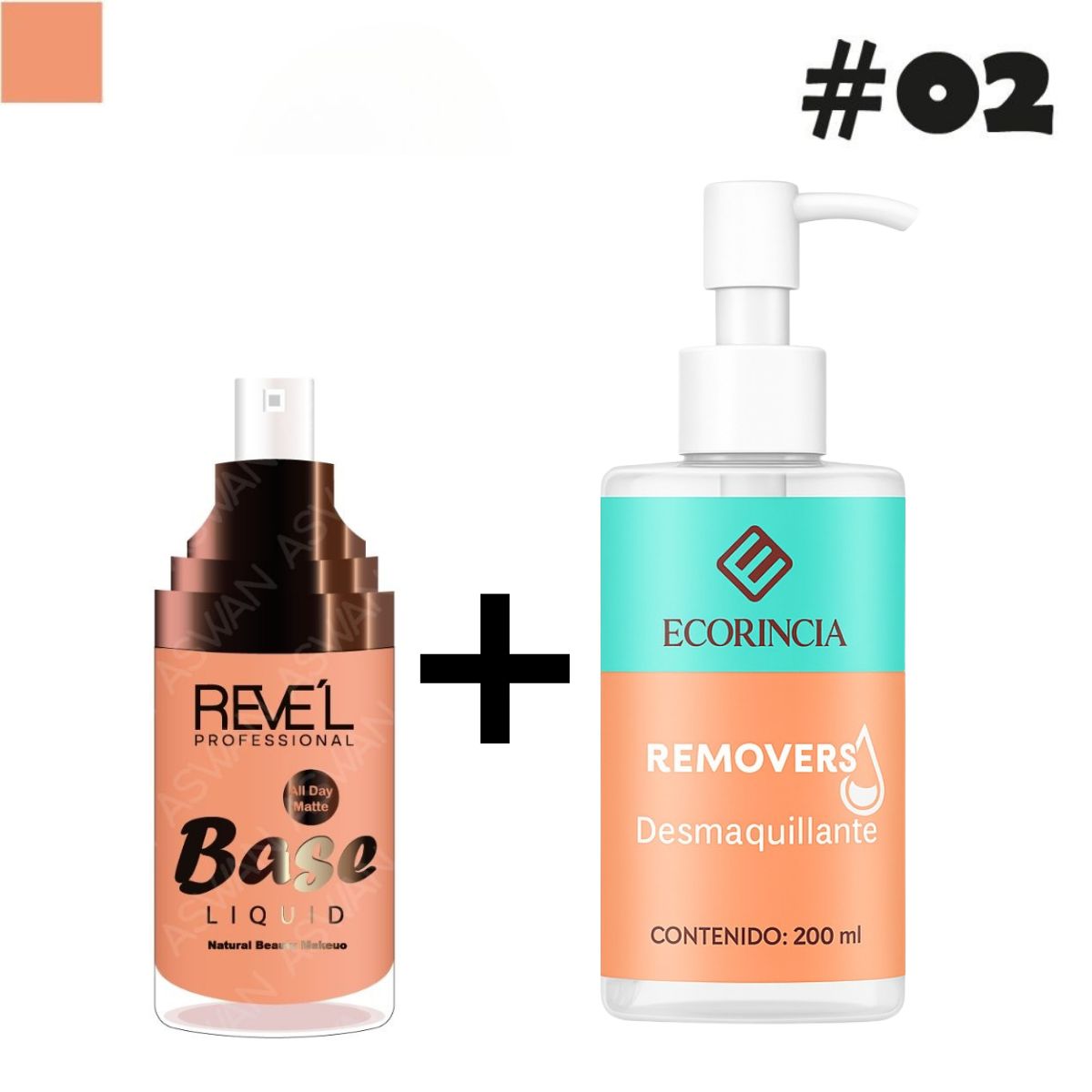 GENERICO - Pack Fundation Liquid 24 Hr 02 REVEL + Removedor 200 ml