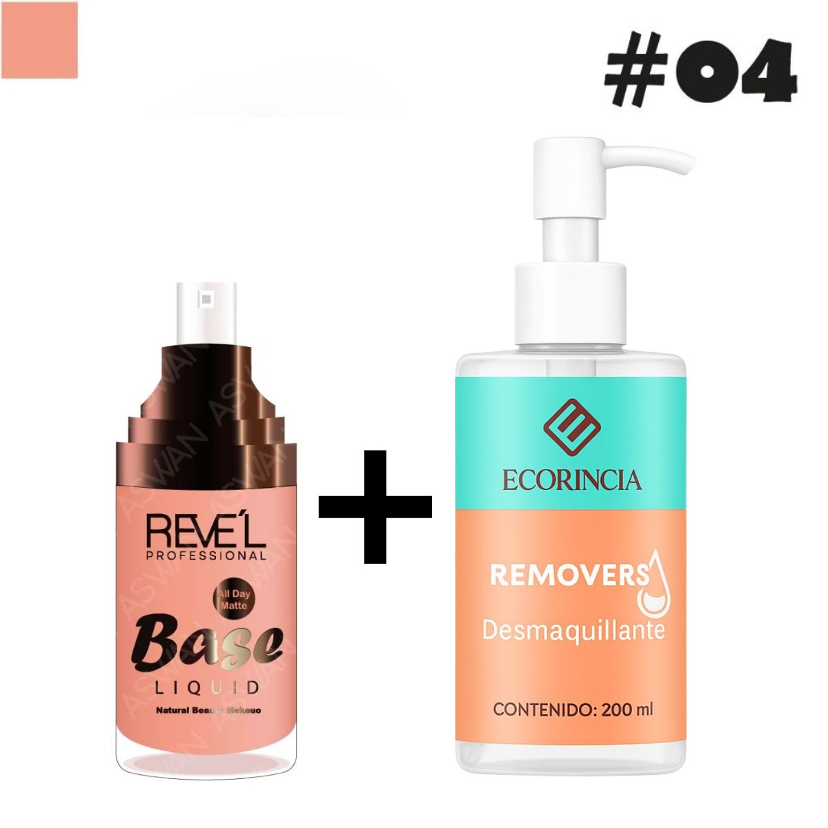 GENERICO - Pack Fundation Liquid 24 Hr 04 REVEL + Removedor 200 ml