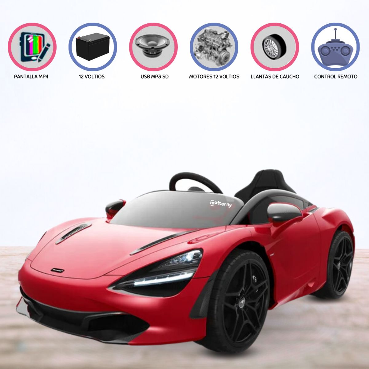 MCLAREN - Carro a Batería MCLAREN RED LICENCED