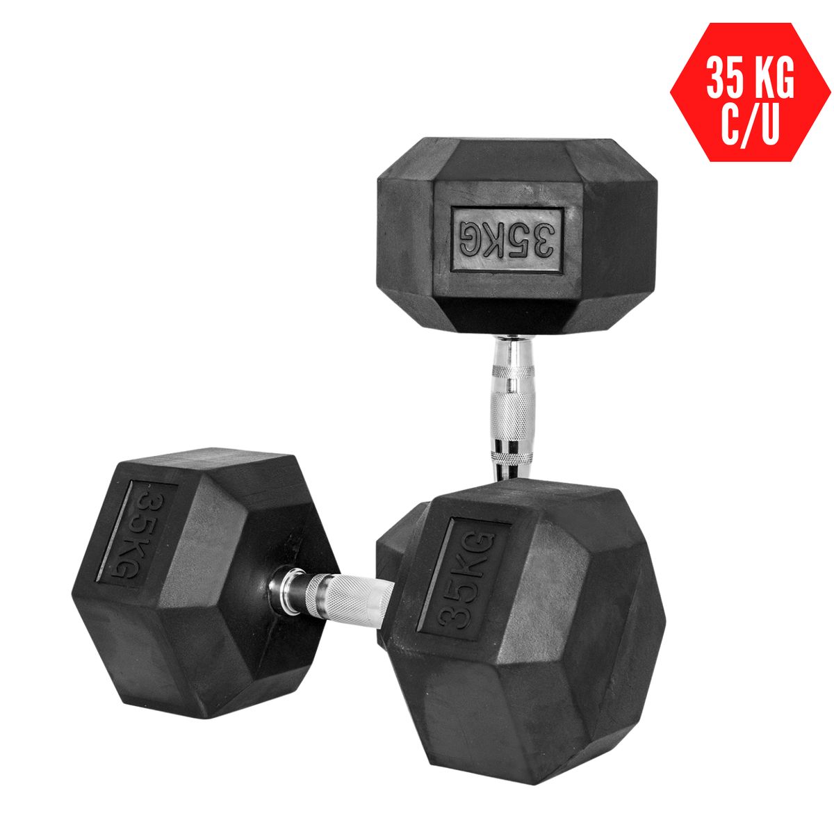 XTREME SPORT - Mancuernas Pesas Hexagonal de 35kg Ergonomica