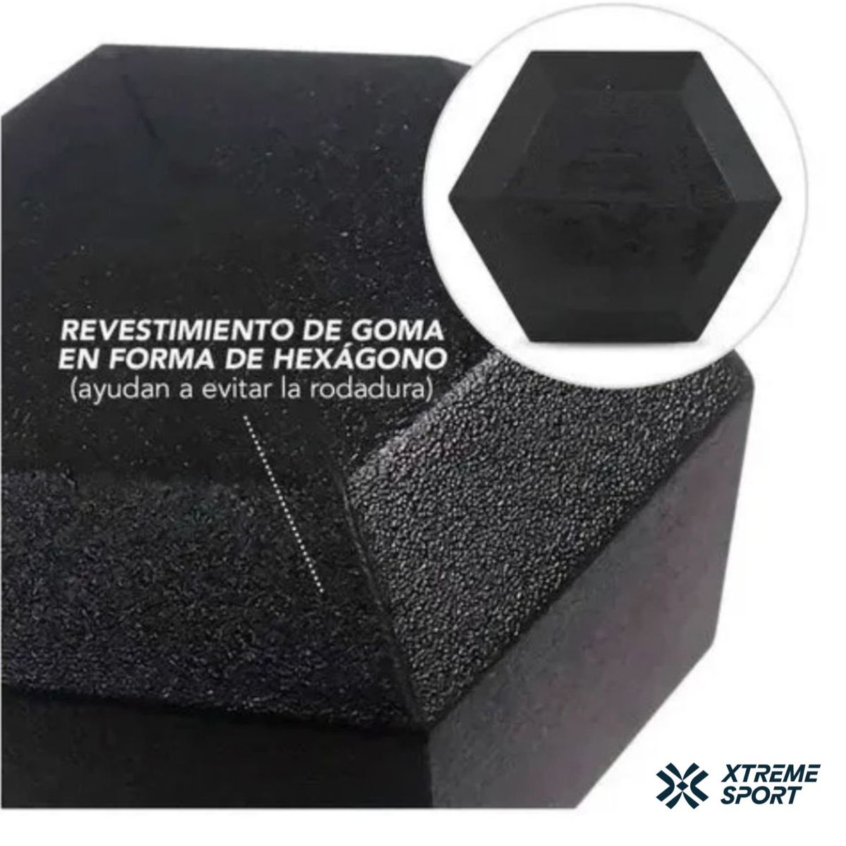 XTREME SPORT - Mancuernas Pesas Hexagonal de 35kg Ergonomica