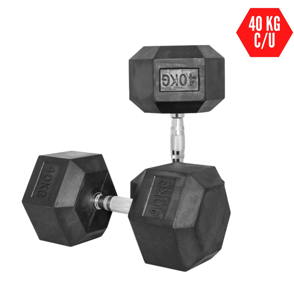 XTREME SPORT - Mancuernas Pesas Hexagonal de 40kg Ergonomica