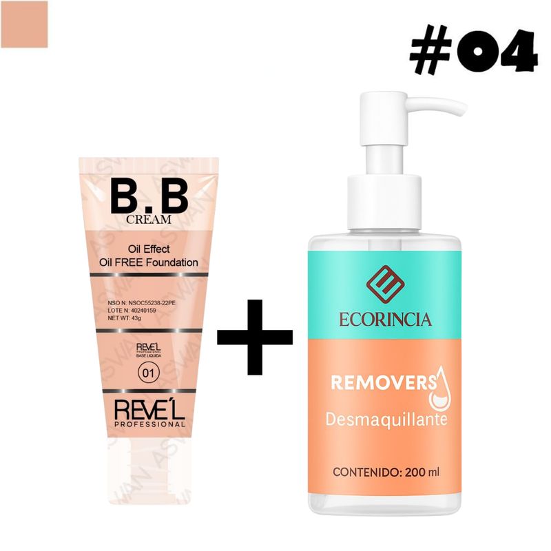 GENERICO - Pack BB Cream  Matte 04 REVEL + Removedor Ecorincia 200 ml